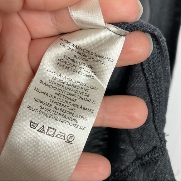 We The Free Top XS Gray Long Sleeve Boho Peasant Casual Fall - Picture 7 of 9